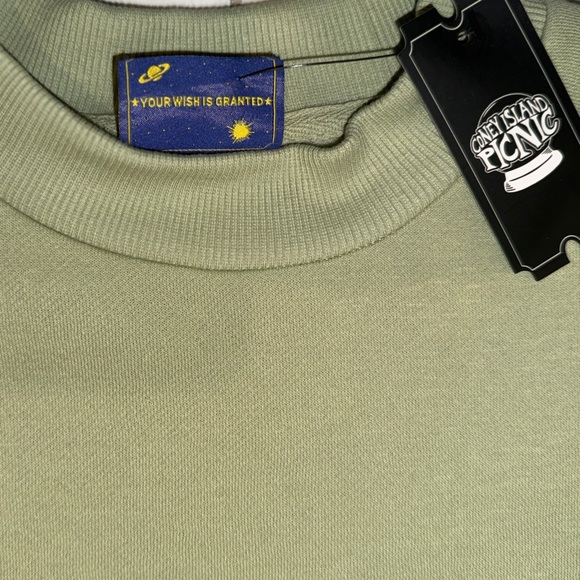 Coney Island Picnic Graphic Sweatshirt Men’s Medium NWT Olive Green - Picture 5 of 13